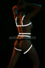 Dansçılar İçin Karanlıkta Parlayan Seksi Harness Takım - APFT453
