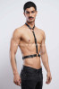 Deri Boyundan Askılı Erkek Harness, Clubwear, Leather Partywear - APFTM124